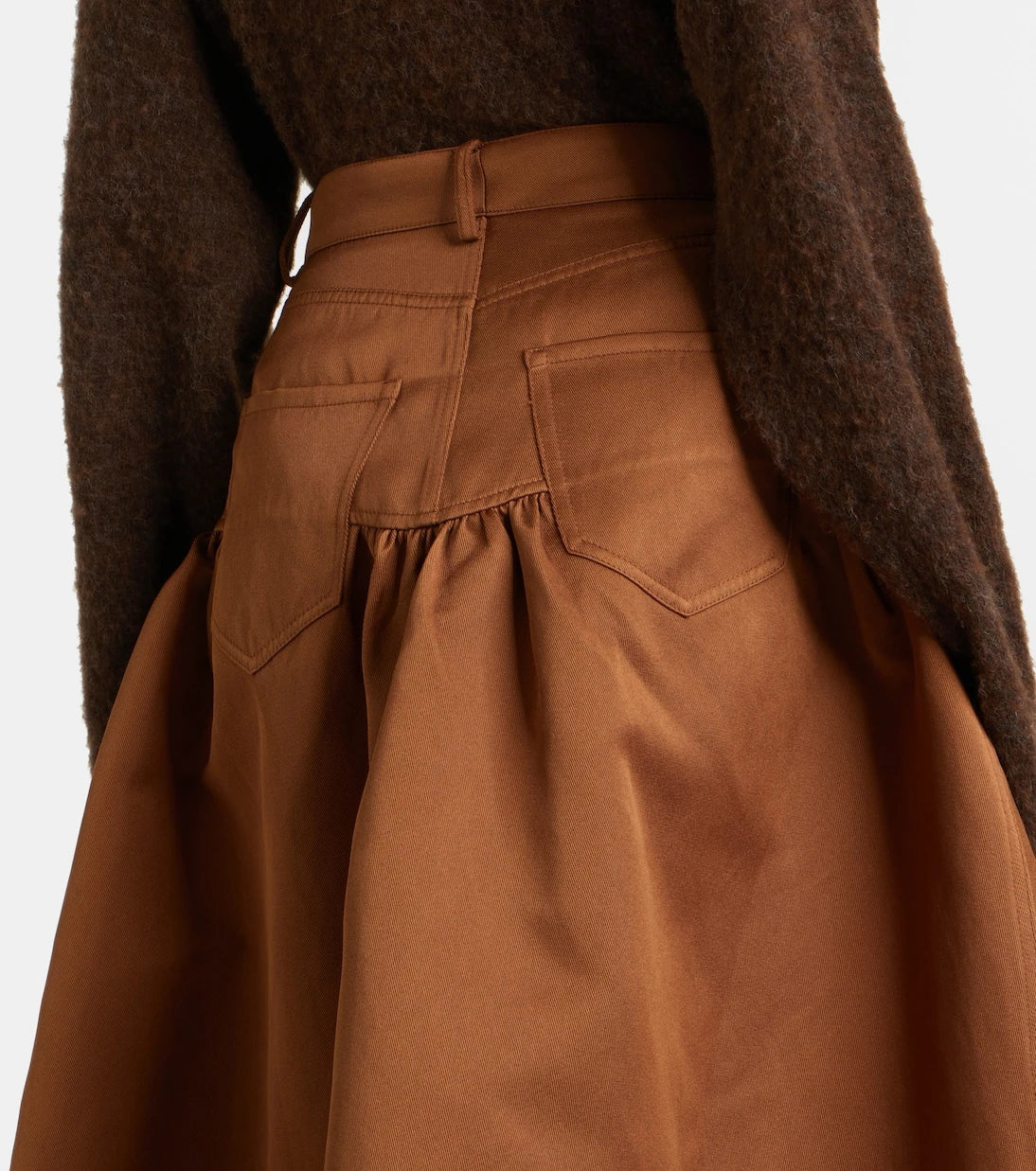Ganni - Peplum midi skirt