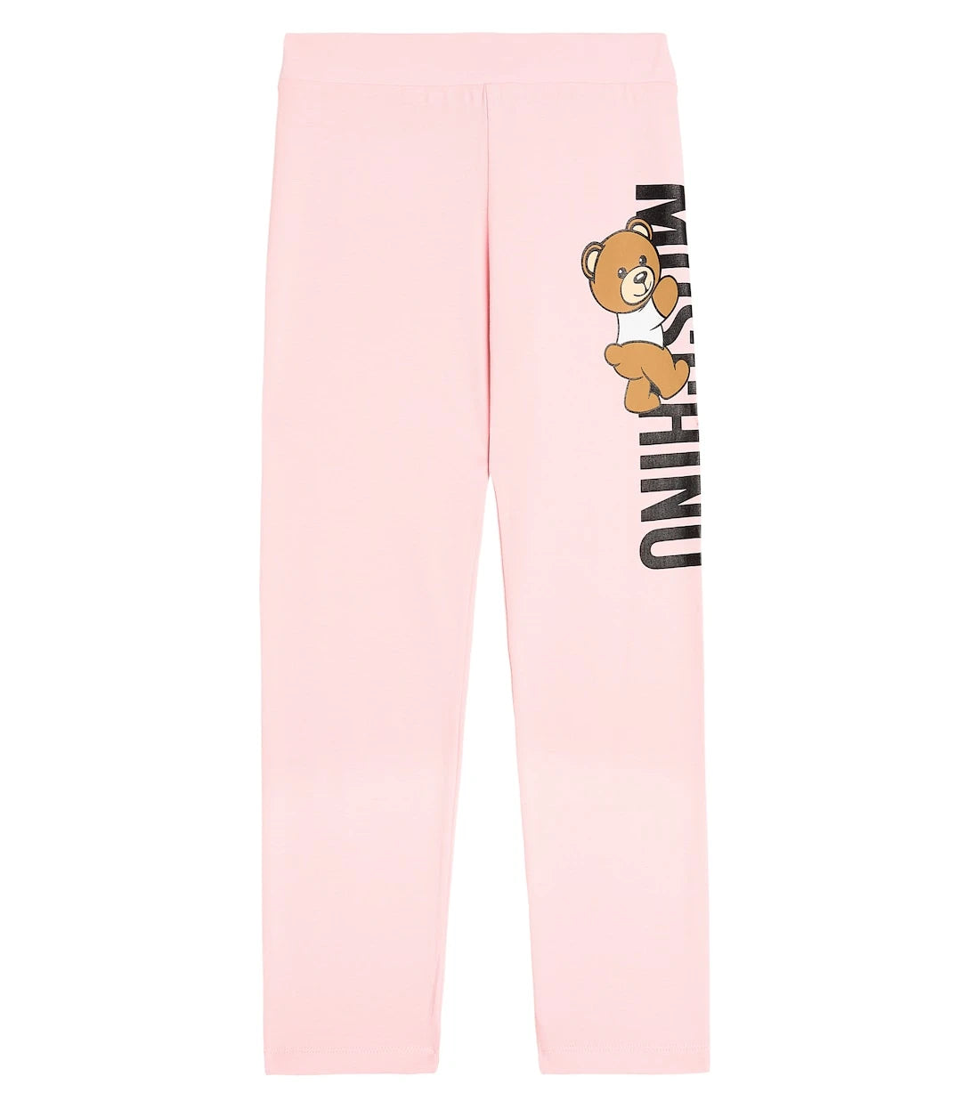 Moschino Kids - بنطال ضيق ليقنز تيدي بير من مزيج القطن والجرسي