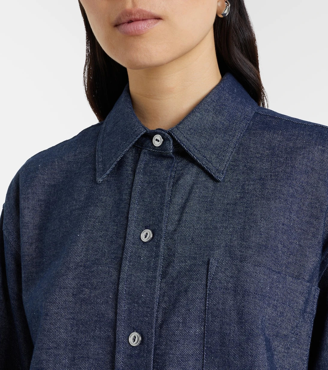 Vince - Cotton and linen chambray shirt
