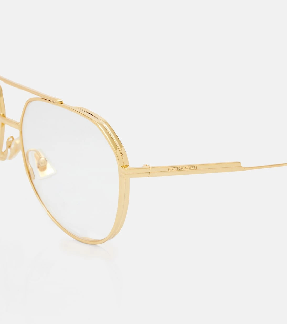 Bottega Veneta - نظارة Light Ribbon الشمسية بتصميم أفياتور