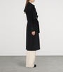 Burberry Black Cashmere Long Kensington Heritage Trench Coat