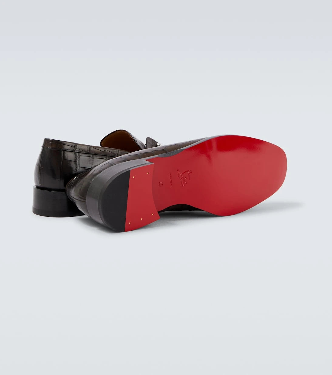 Christian Louboutin - Chambelimoc croc-effect leather loafers