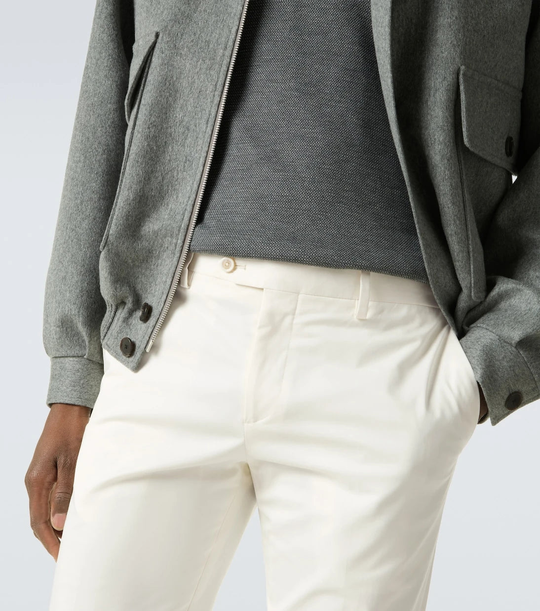 Lardini - Mid-rise cotton slim pants