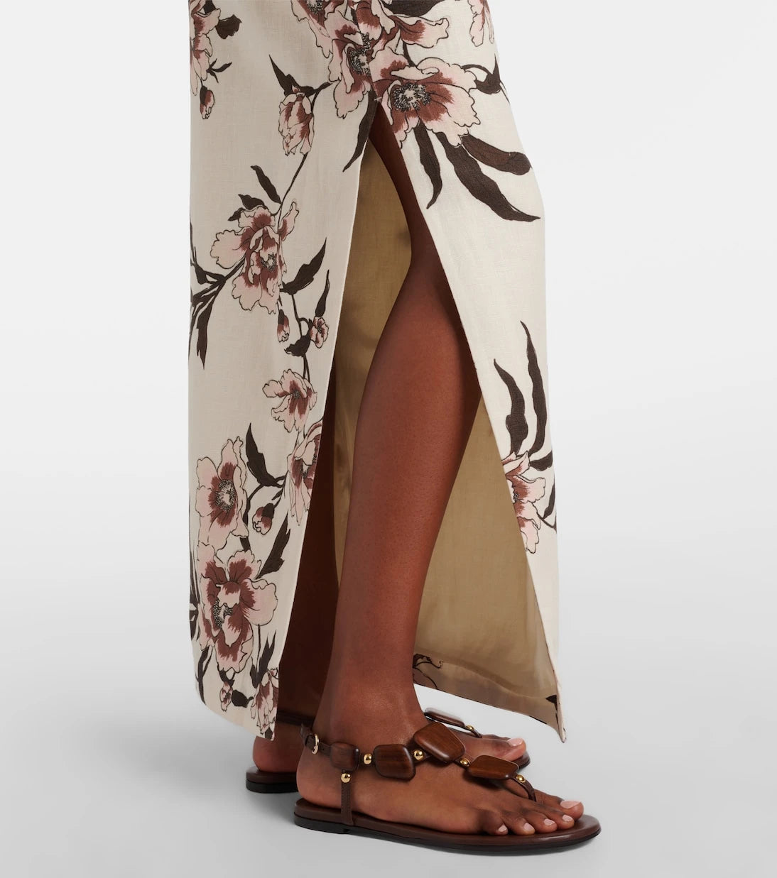 SIR - Floral linen maxi skirt
