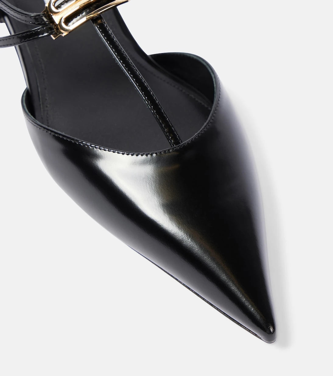 Victoria Beckham - B Buckle leather slingback flats