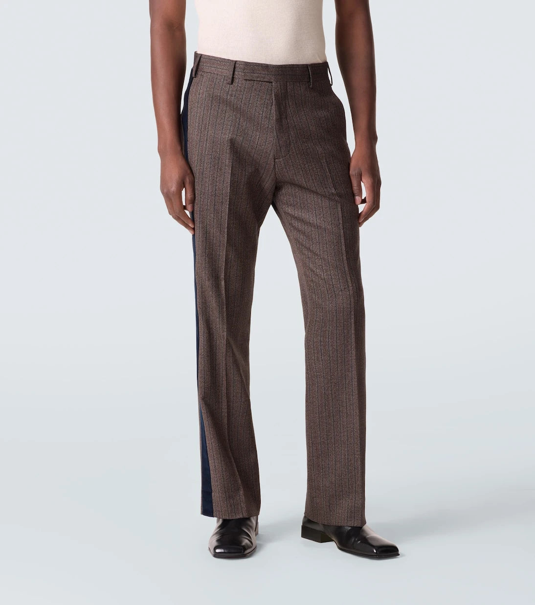 Wales Bonner - Alto pinstripe wool-blend slim pants