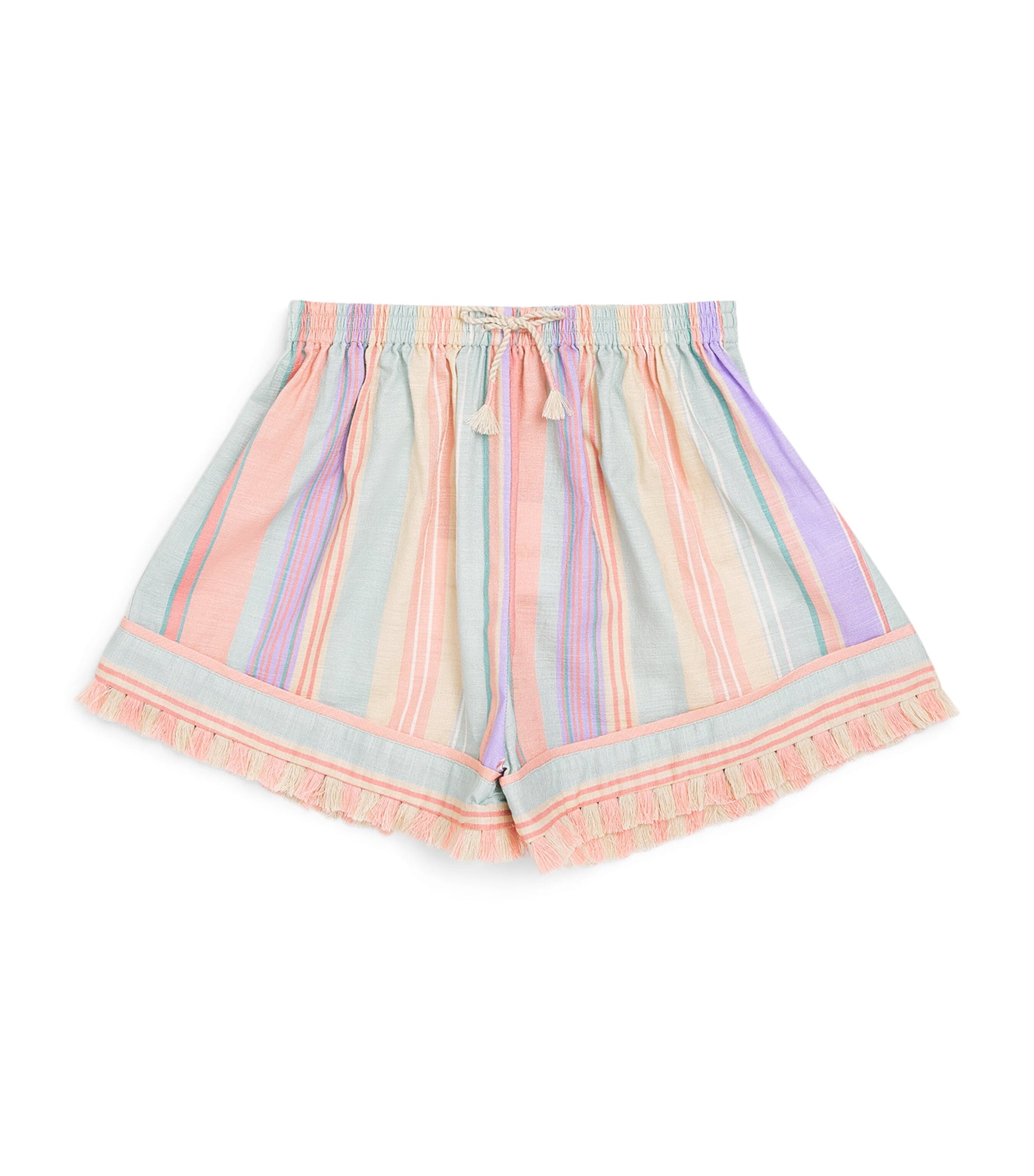 Zimmermann Kids Cotton Fringed Cascadian Shorts (2-12 Years)