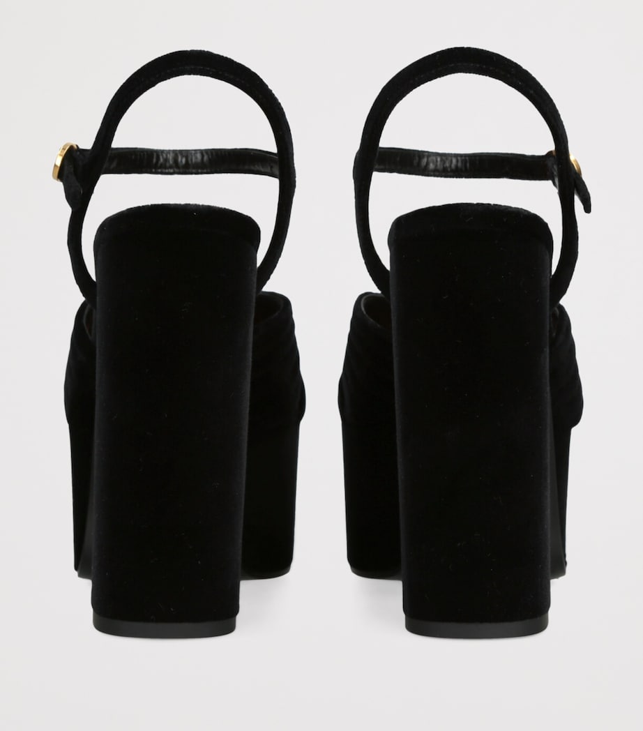 Valentino Garavani Velvet Crasher Platform Sandals 125