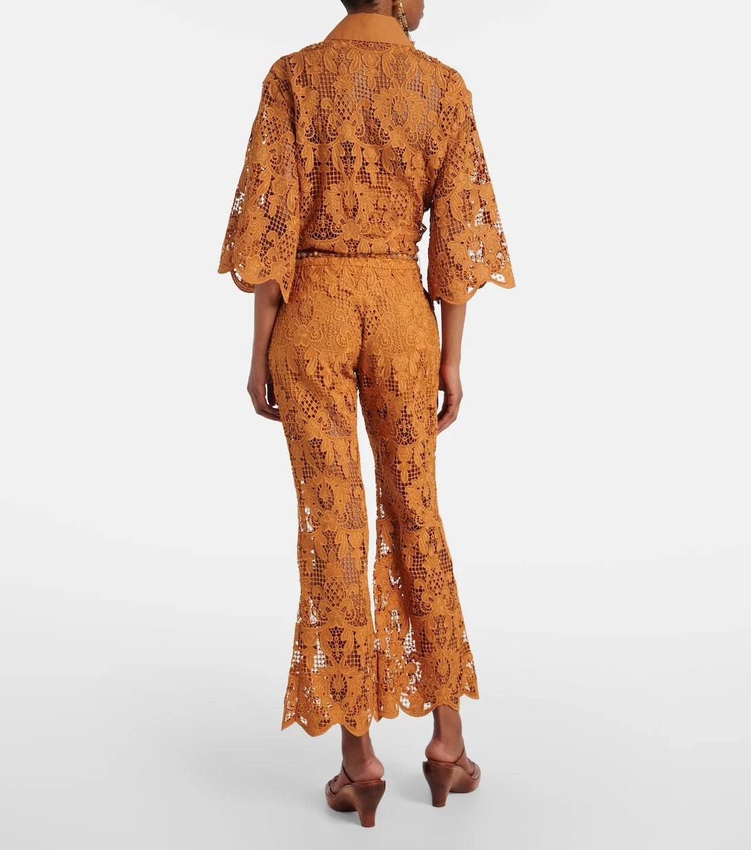 Zimmermann - Coco scalloped lace flared pants