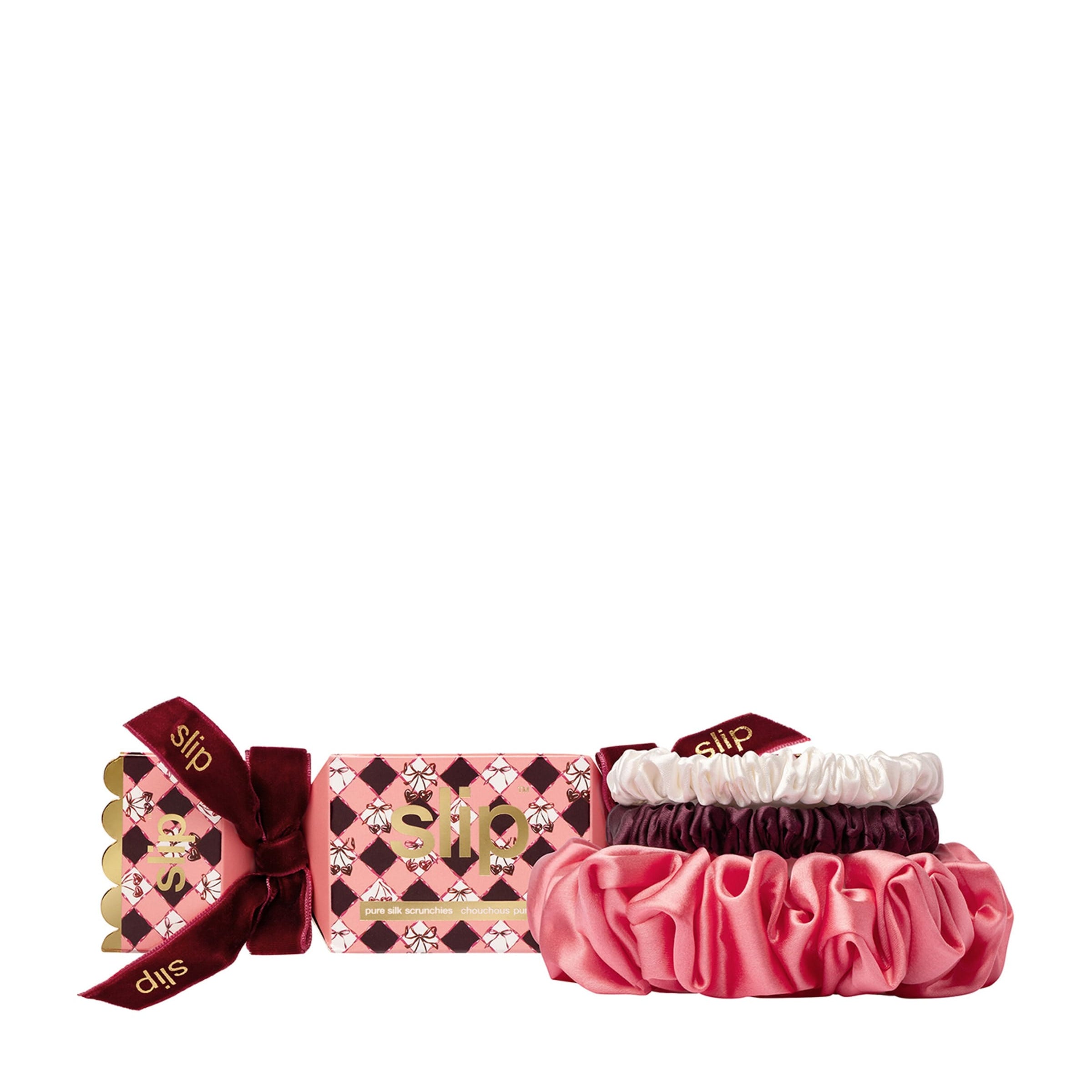 Mulberry Silk Multi-Size Scrunchies in Cracker (Set of 3)