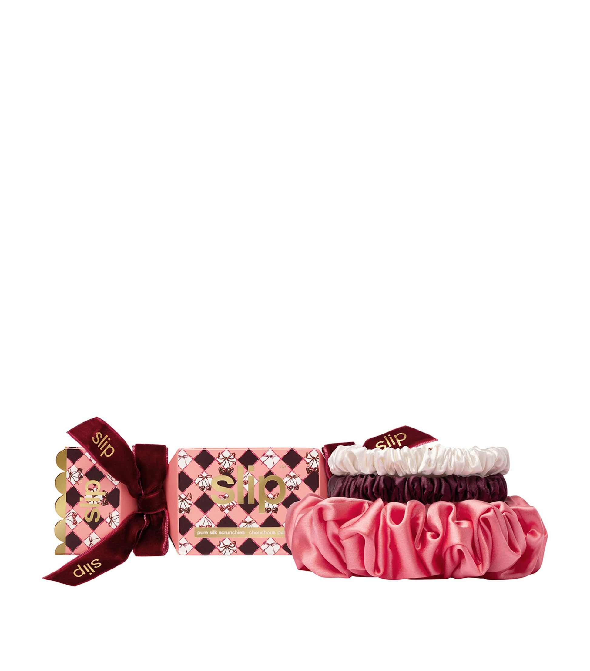 Mulberry Silk Multi-Size Scrunchies in Cracker (Set of 3)