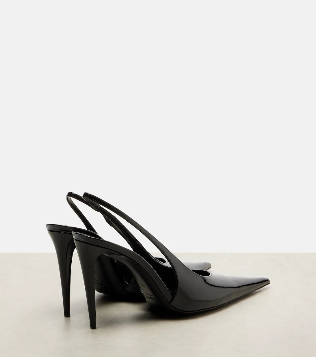 Saint Laurent - Guermantes 95 patent leather slingback pumps