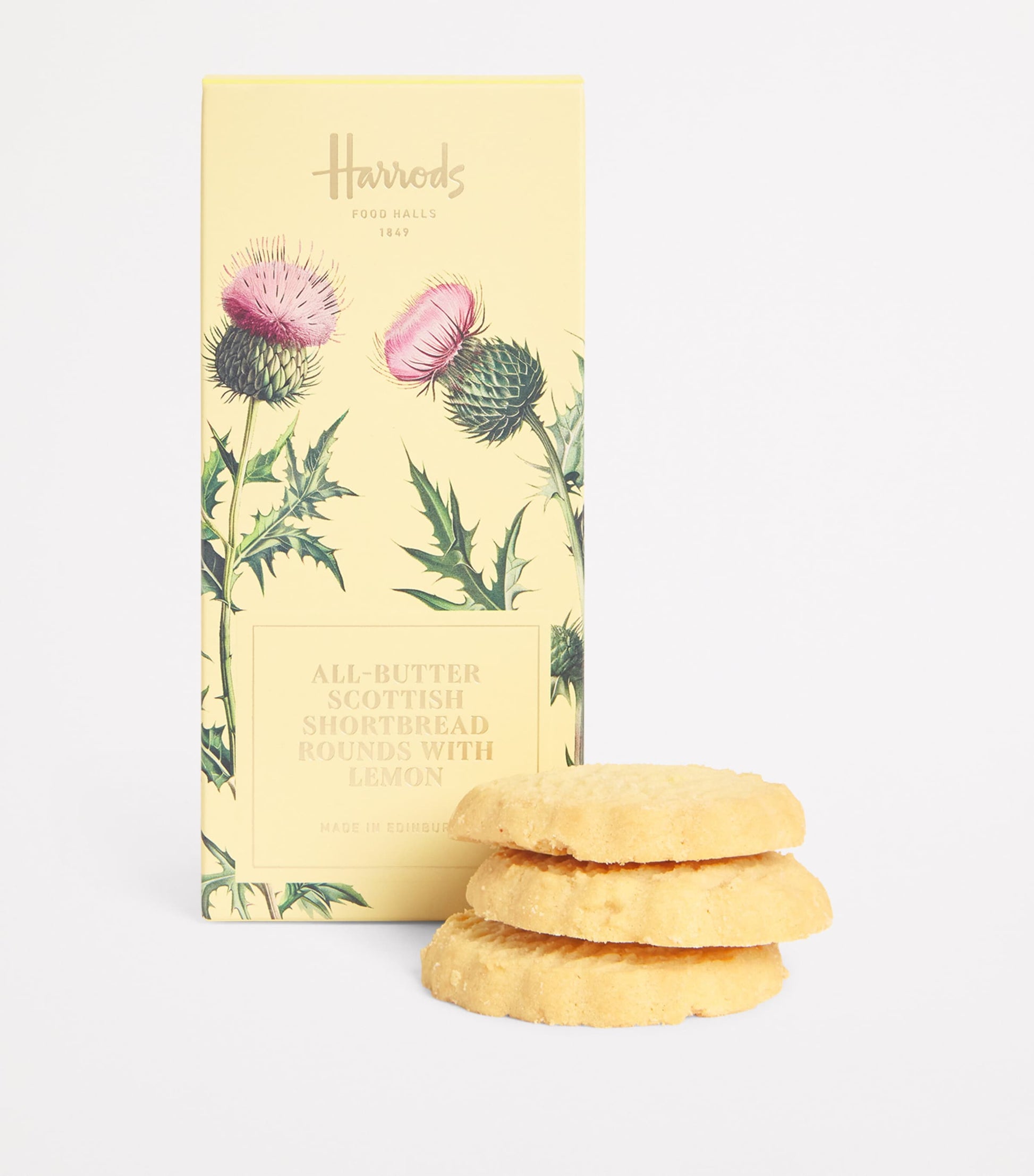 Harrods All-Butter Scottish Shortbread Rounds with Mediterranean Lemon (200g)