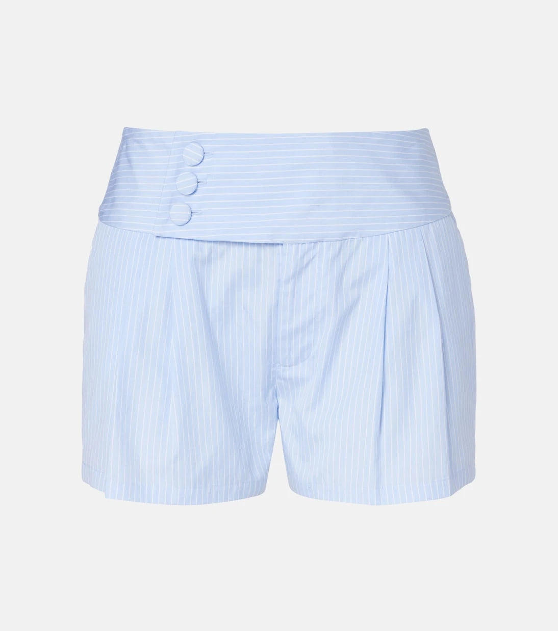 Frame - Harbor striped cotton poplin shorts
