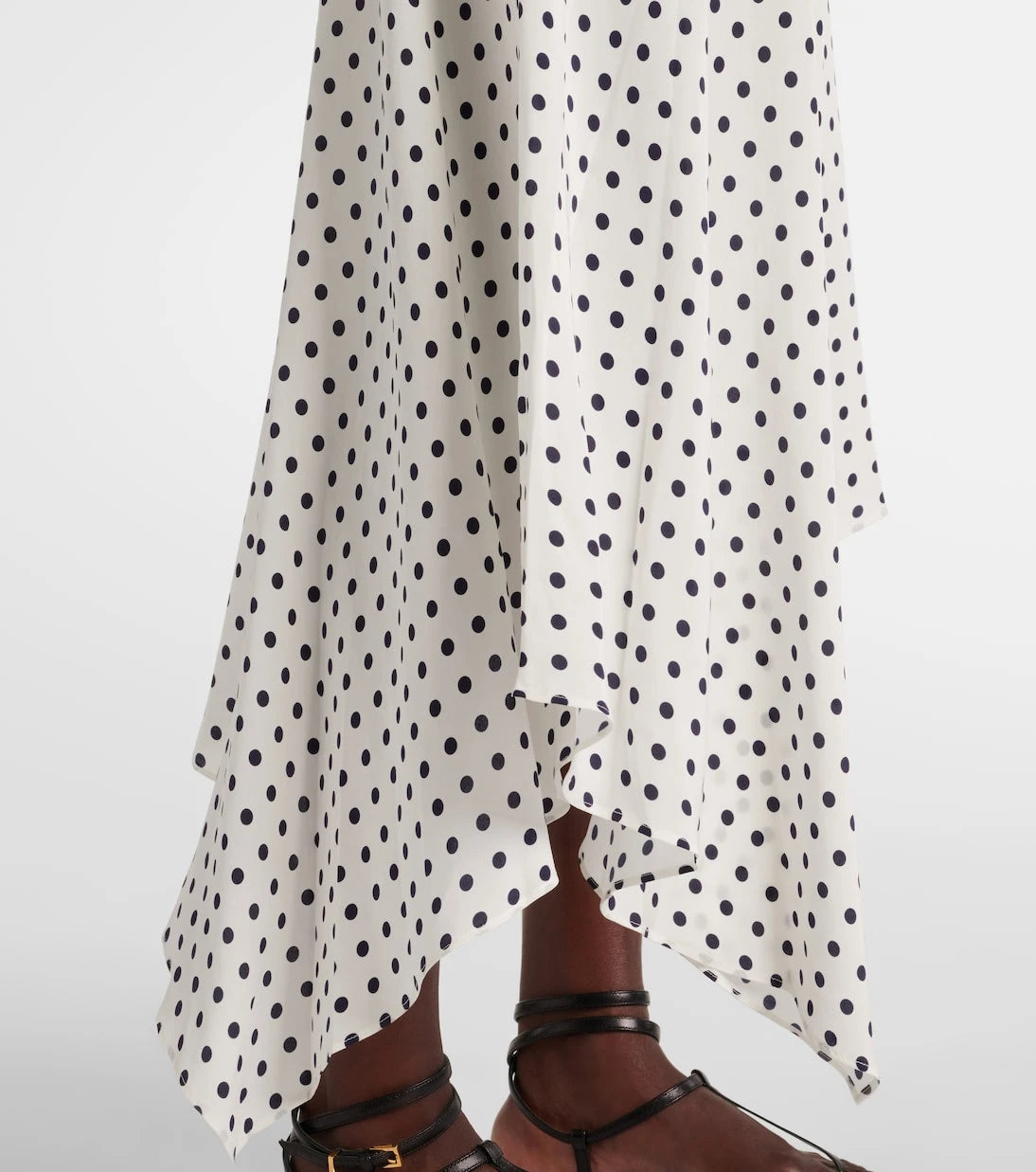 Veronica Beard - Rosemary polka-dot silk-blend midi skirt