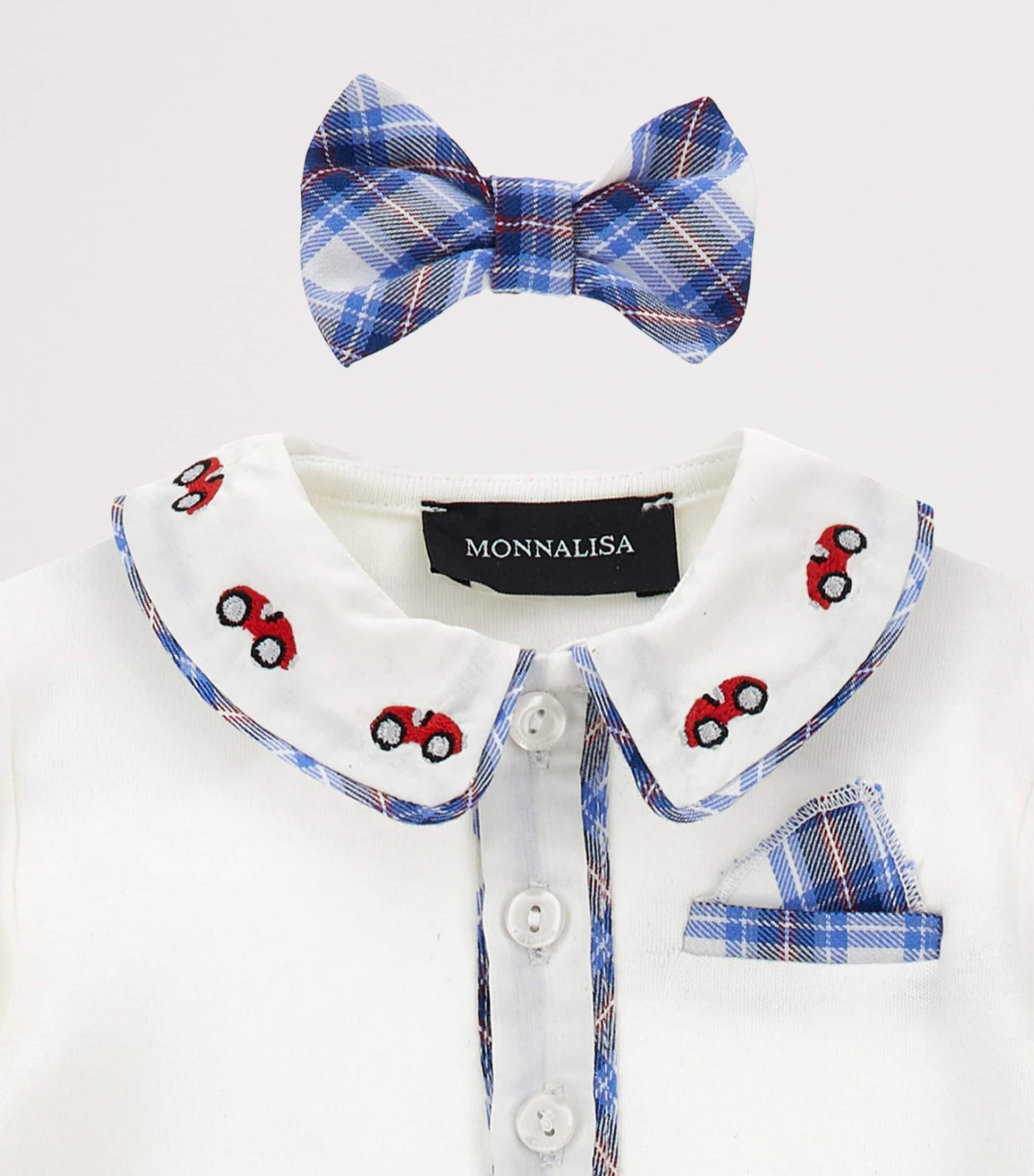 Cotton Polo Shirt, Trousers and Bow Tie Set (1-9 Months)