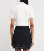 Maje White Short-Sleeve Studded Jacket