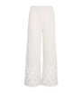 Crochet Wide-Leg Trousers WHITE