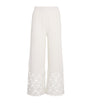 Crochet Wide-Leg Trousers WHITE