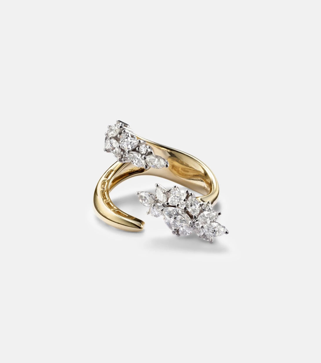 Yeprem - Golden Strada 18kt gold ring with diamonds