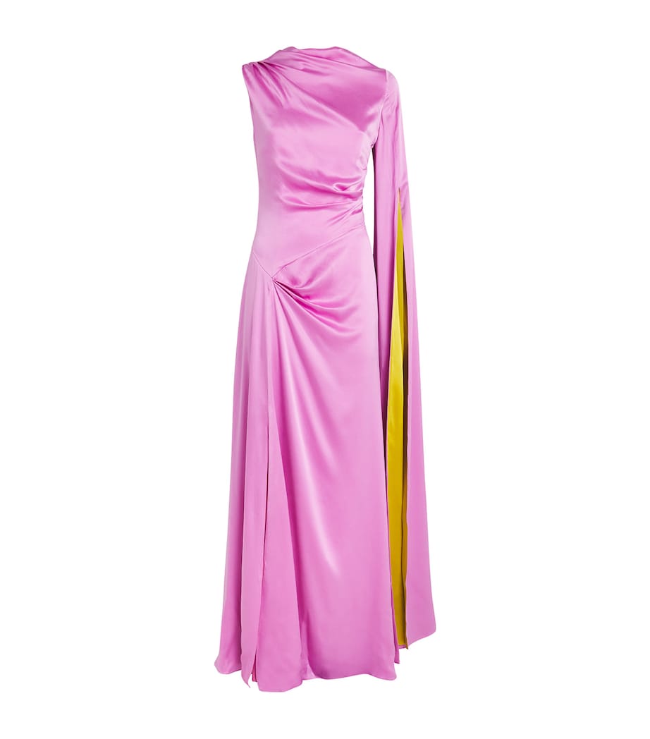 Silk Oma Maxi Dress LILAS/ZINNIA