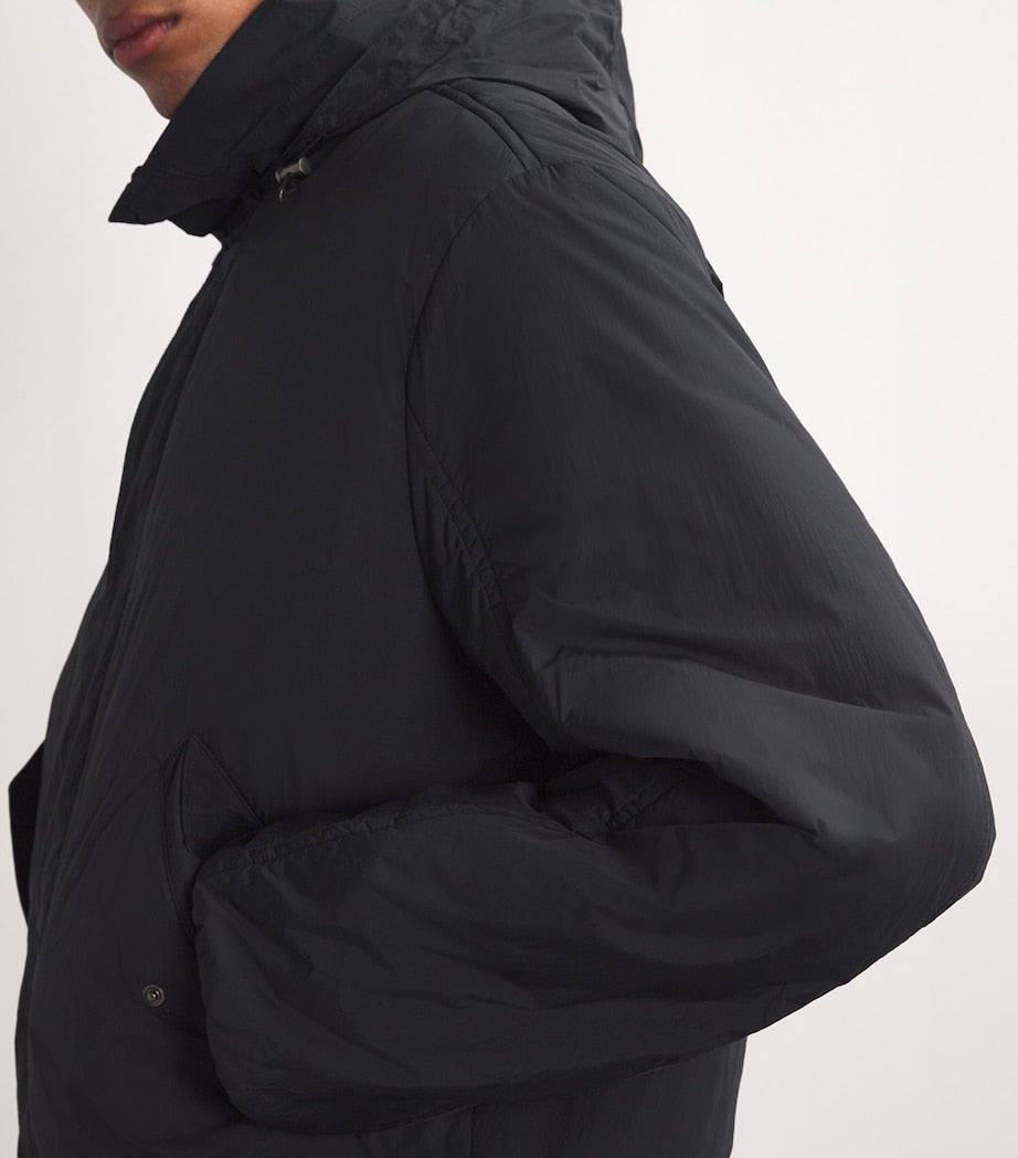 The Row Black Lucius Bomber Jacket