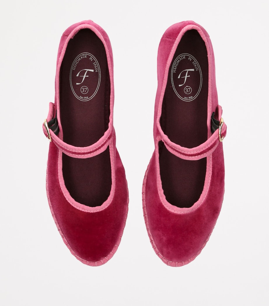 Pink Velvet Frances Mary Janes