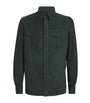 Suede Barron Overshirt EQUINE GREEN