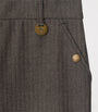 Burberry Brown Stretch Cotton Herringbone Jodhpurs