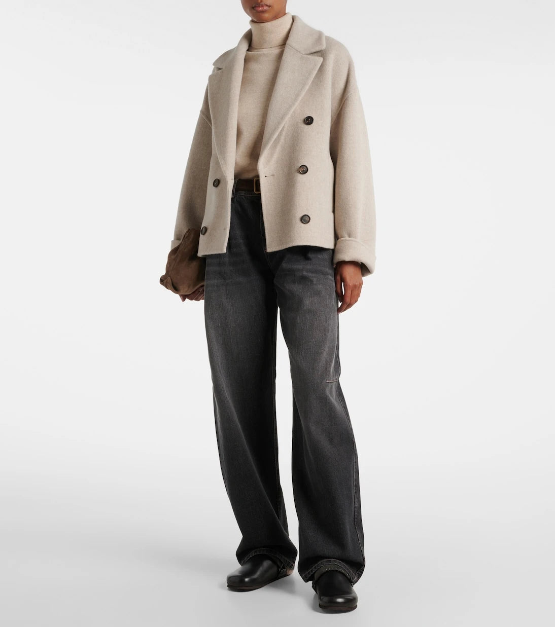 Brunello Cucinelli - Monili shearling-lined leather clogs