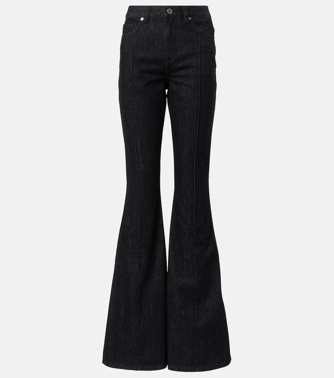 Self-Portrait - High-rise flared jeans