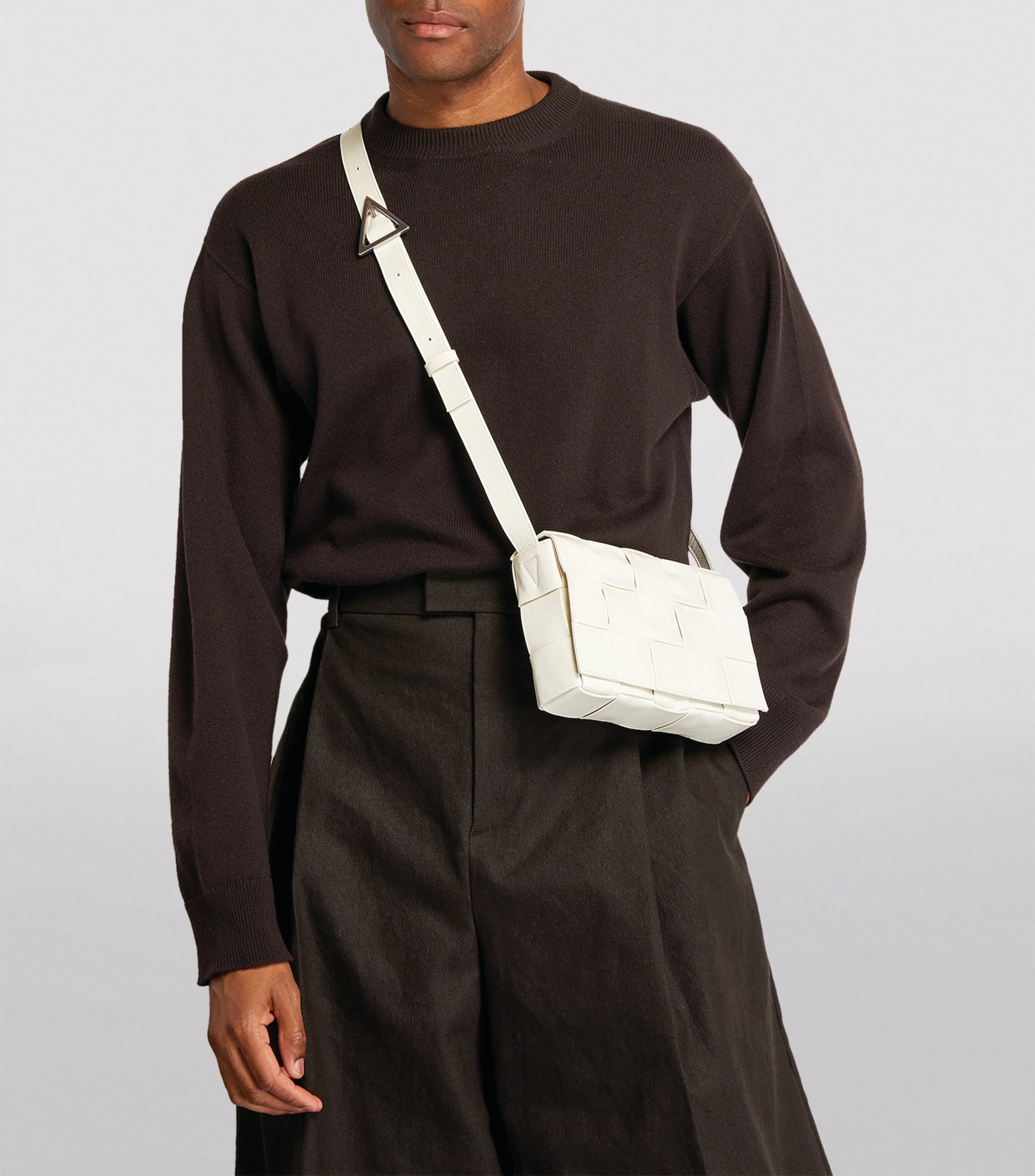 Bottega Veneta Leather Intreccio Cassette Cross-Body Bag