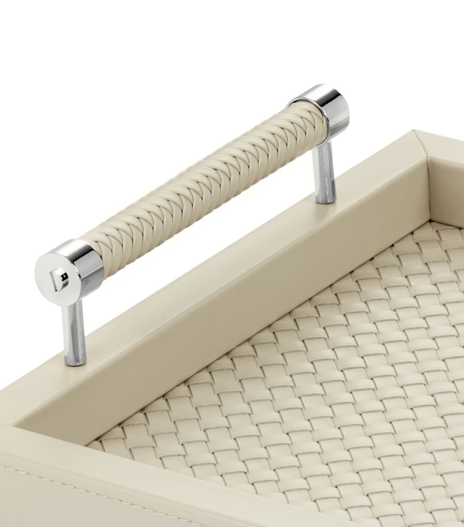 Riviere Leather Woven Diana Tray (46cm x 31cm)