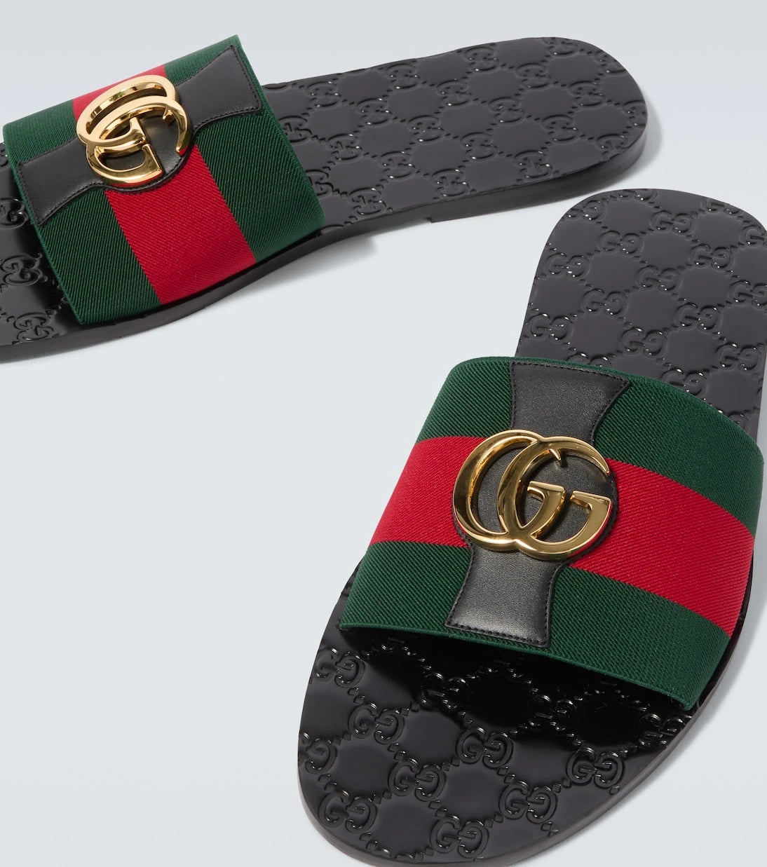 Gucci - Riviera GG leather slides