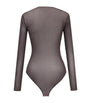 Brown Stretch-Jersey Bodysuit