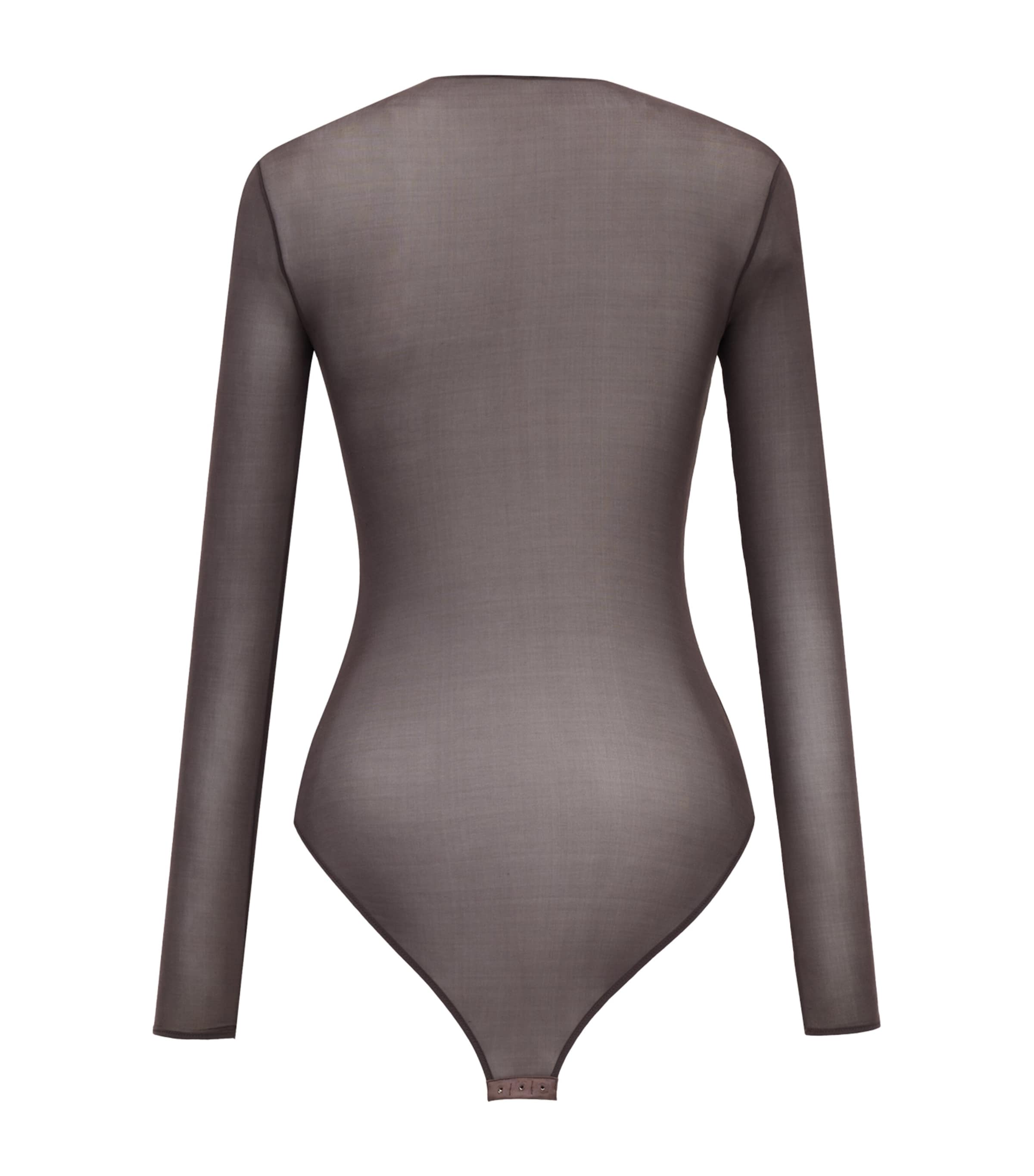 Brown Stretch-Jersey Bodysuit