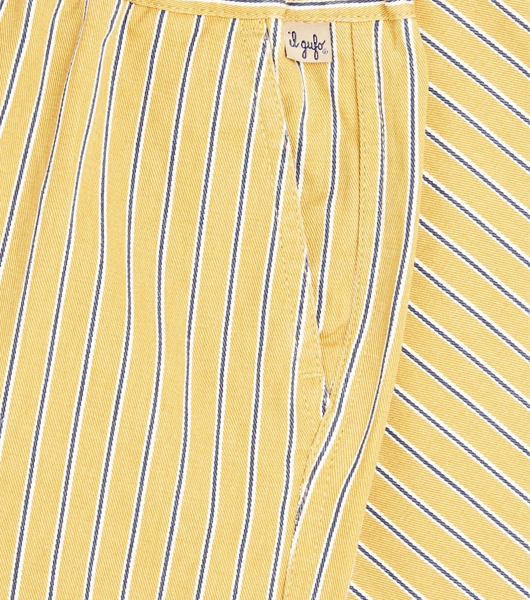 Il Gufo - Striped cotton twill pants