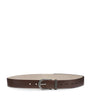 Brown Hammered Calfskin Belt