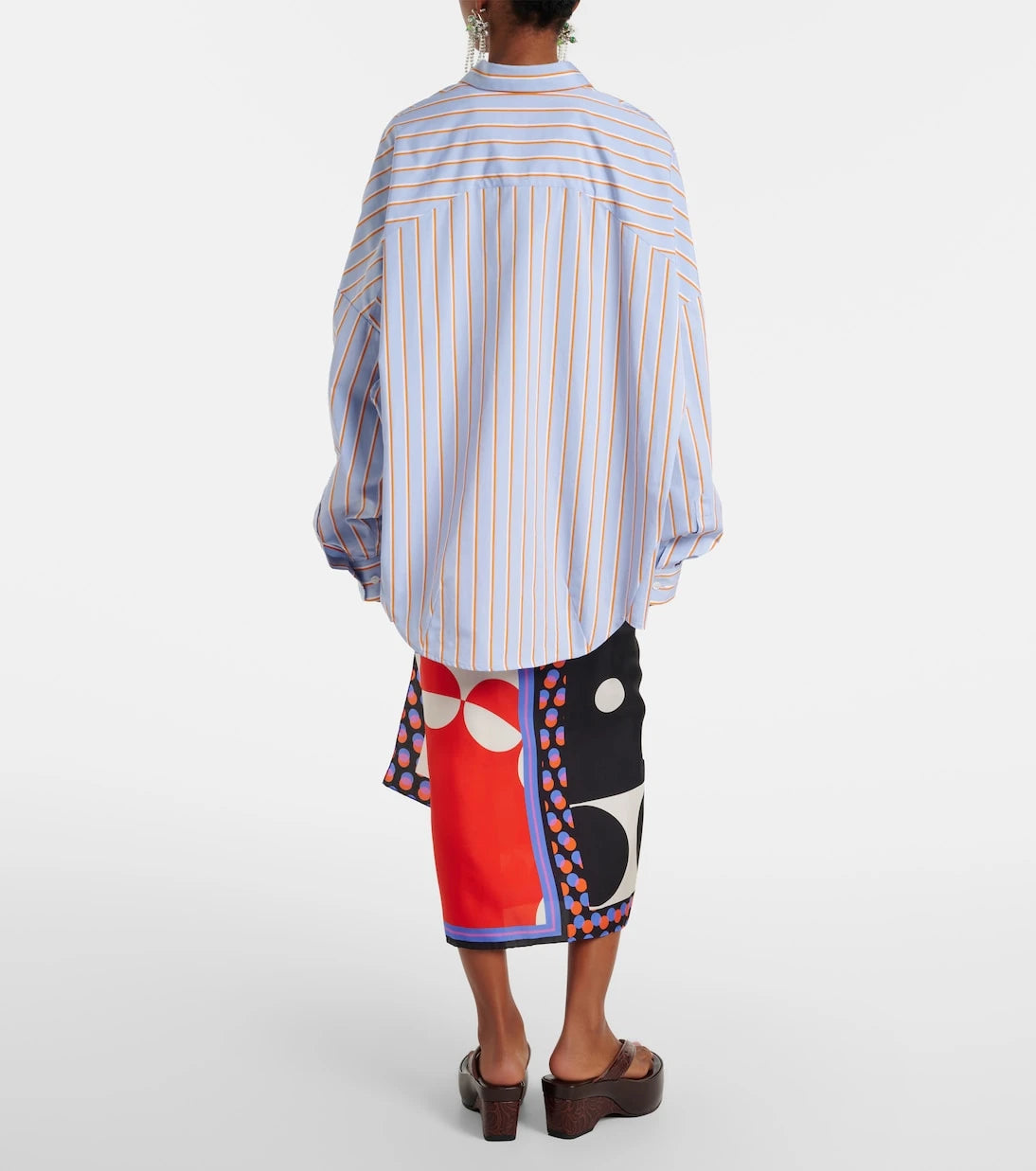 Dries Van Noten - Printed silk wrap skirt
