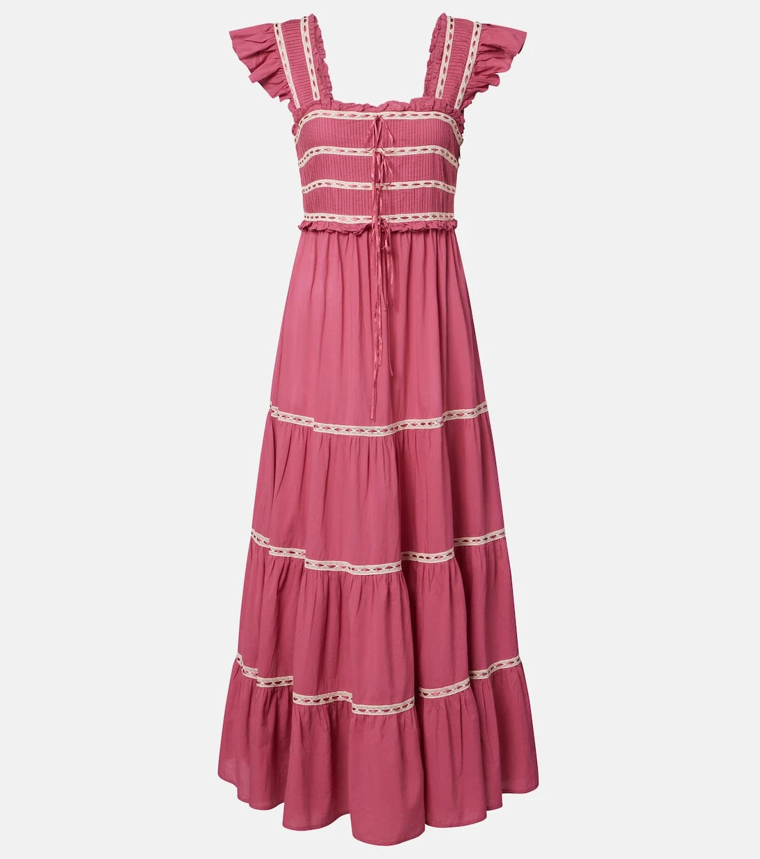 Rixo - Chandra tiered cotton midi dress