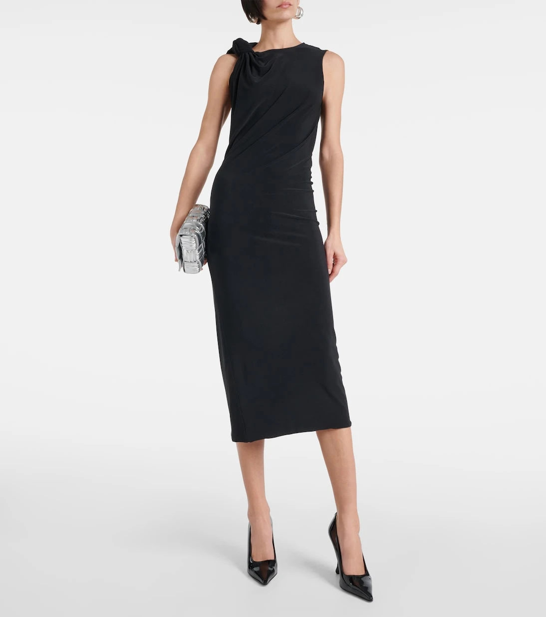 Sportmax - Nuble asymmetric jersey midi dress