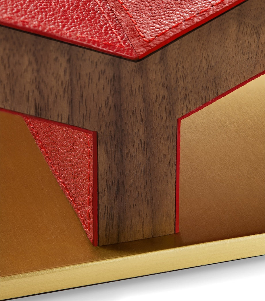 Walnut-Leather Classic Collector Bookstand