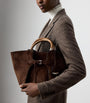 Brown Suede Ralph Tote Bag