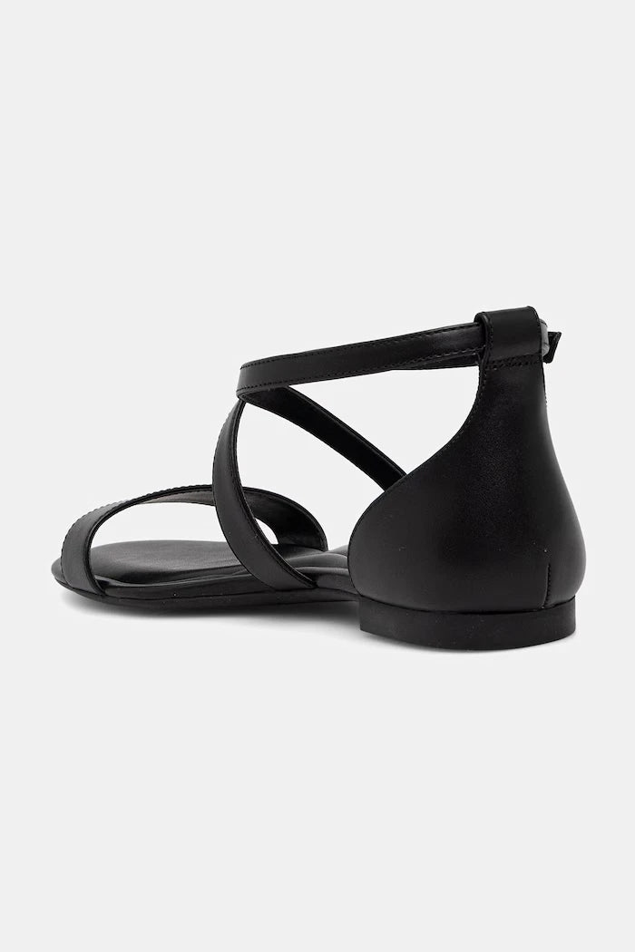 MICHAEL Michael Kors kadın düz taban deri sandalet Alexa Flex Flat Sandal