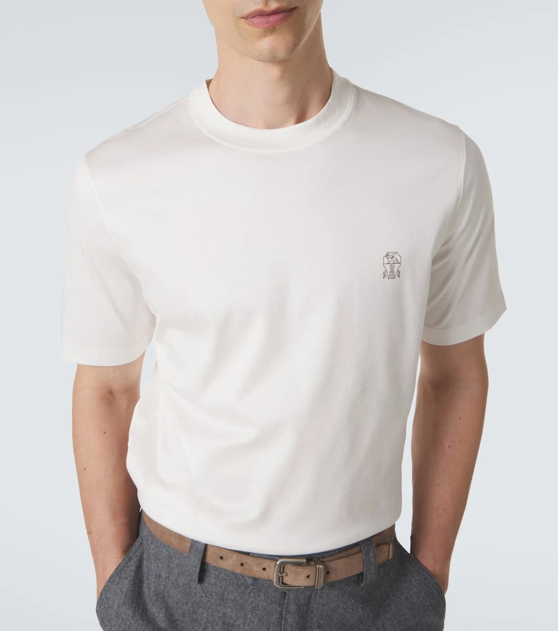 Brunello Cucinelli - Logo cotton jersey T-shirt