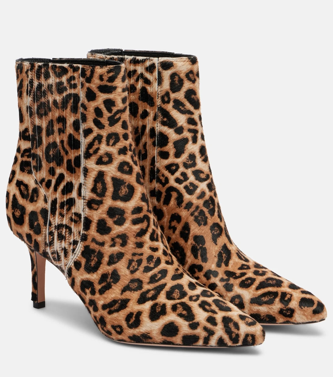 Veronica Beard - Lisa 70 leopard-print calf hair ankle boots
