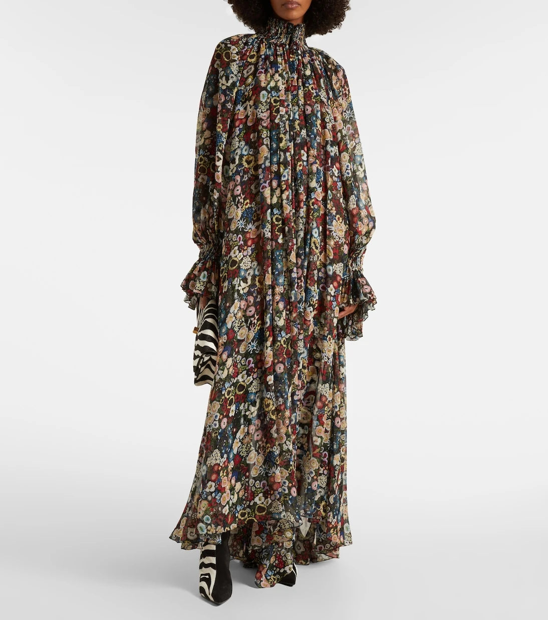 Khaite - Edgar floral silk tulle maxi dress