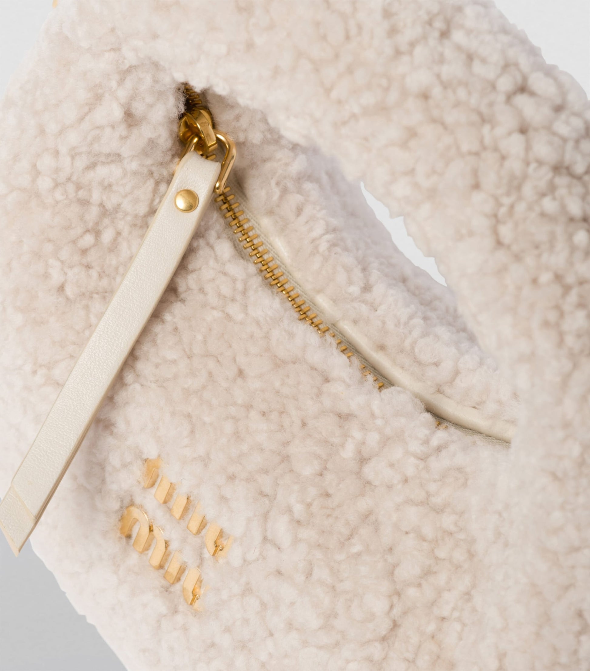 Mini Shearling Wander Top-Handle Bag