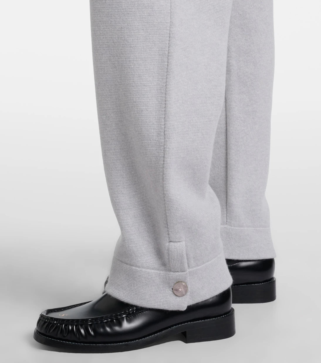 God's True Cashmere - Cashmere straight pants with rose quartz