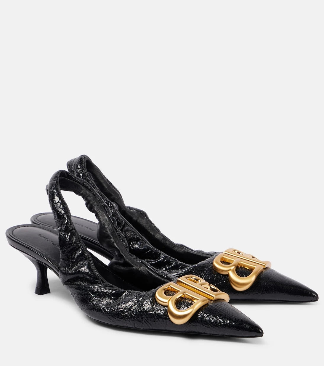 Balenciaga - Monaco leather slingback pumps